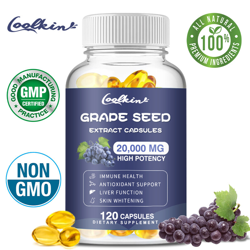 Grape Seeds Extract 20,000mg – 95% Polyphenols – Anti-oxidation, Skin Whitening