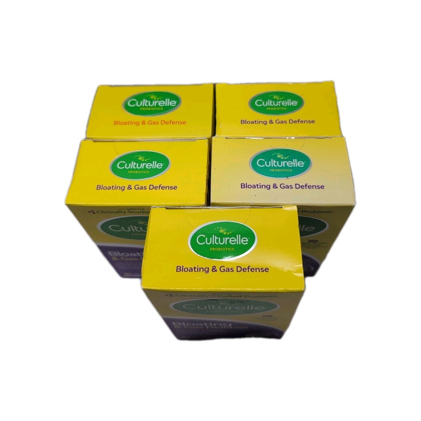 (5) Culturelle Probiotics Bloating & Gas Defense 30 VegetarianCaps Ea EXP 06/26+