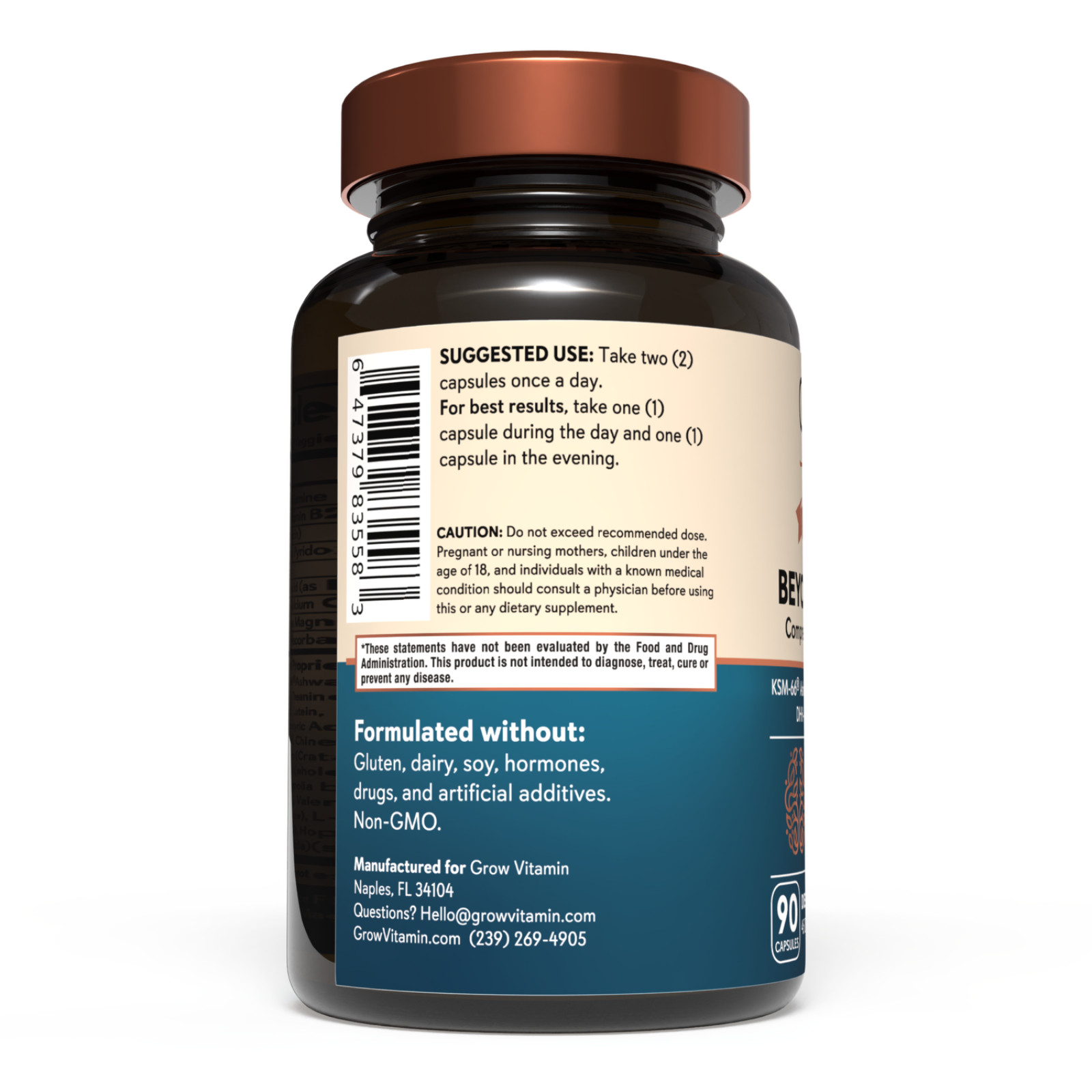 Cortisol Support Supplement 1300mg Stress Relief & Cortisol Manager 90 Pills