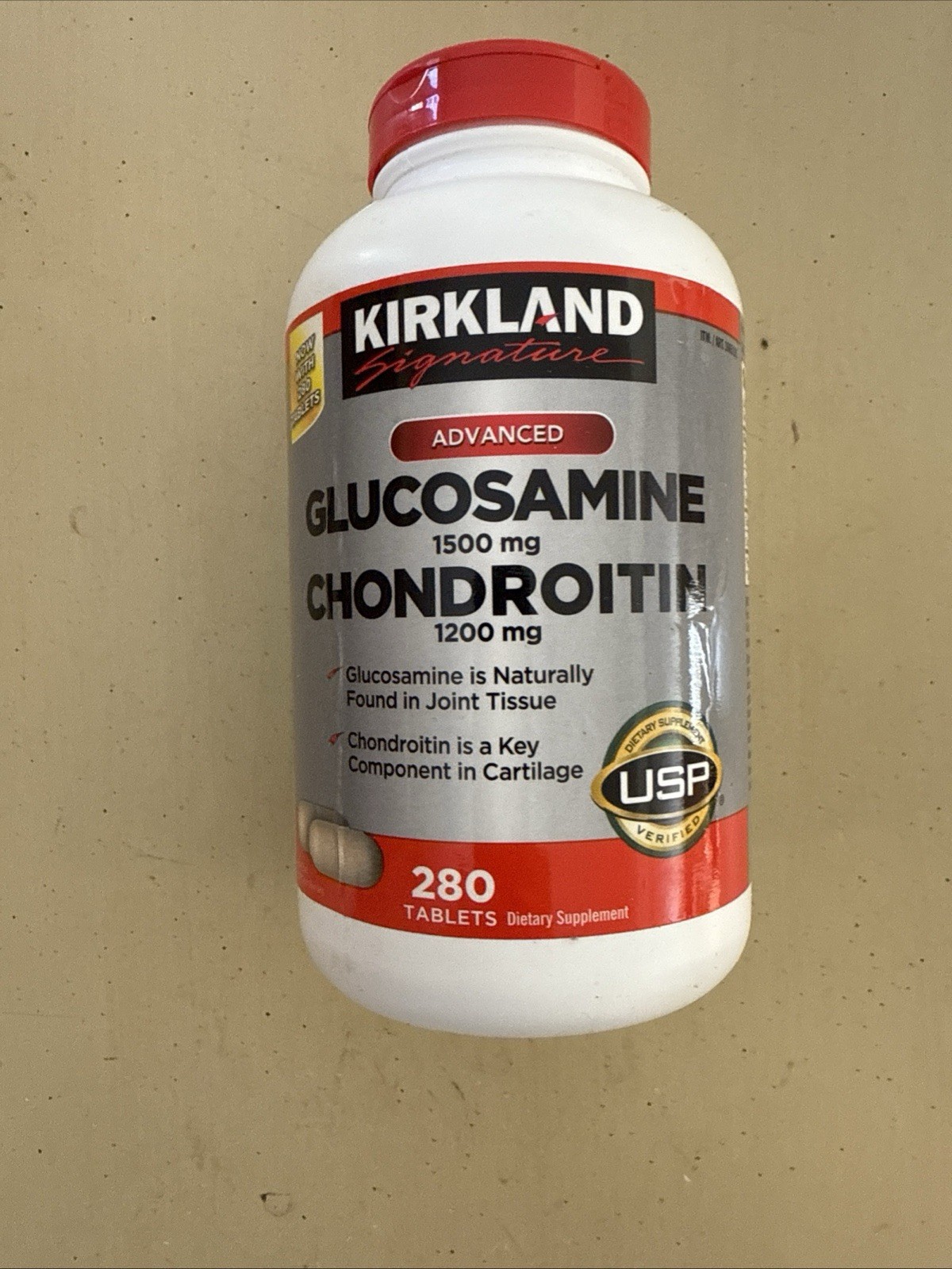 Kirkland Signature Glucosamine 1500mg & Chondroitin 1200m 280 Tablets Exp 10/28