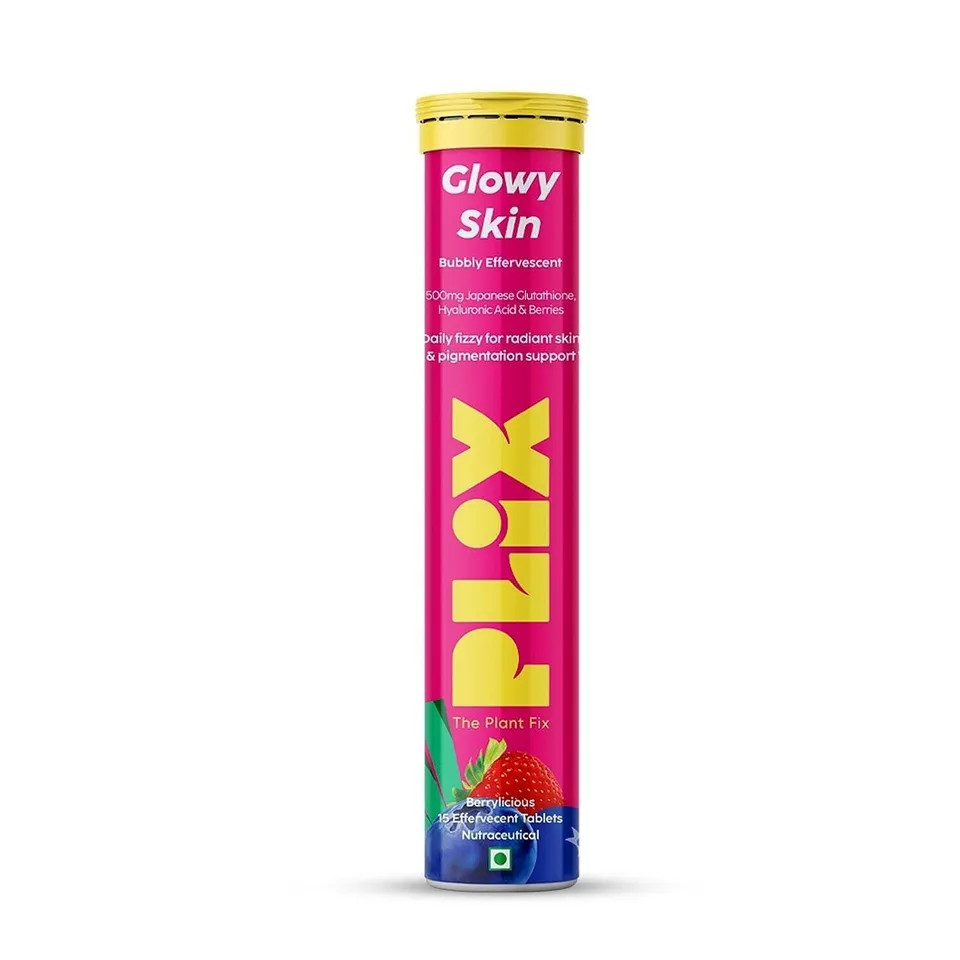 PLIX – THE PLANT FIX Glowy Skin (15 Effervescent Tablets) for Youthful Skin