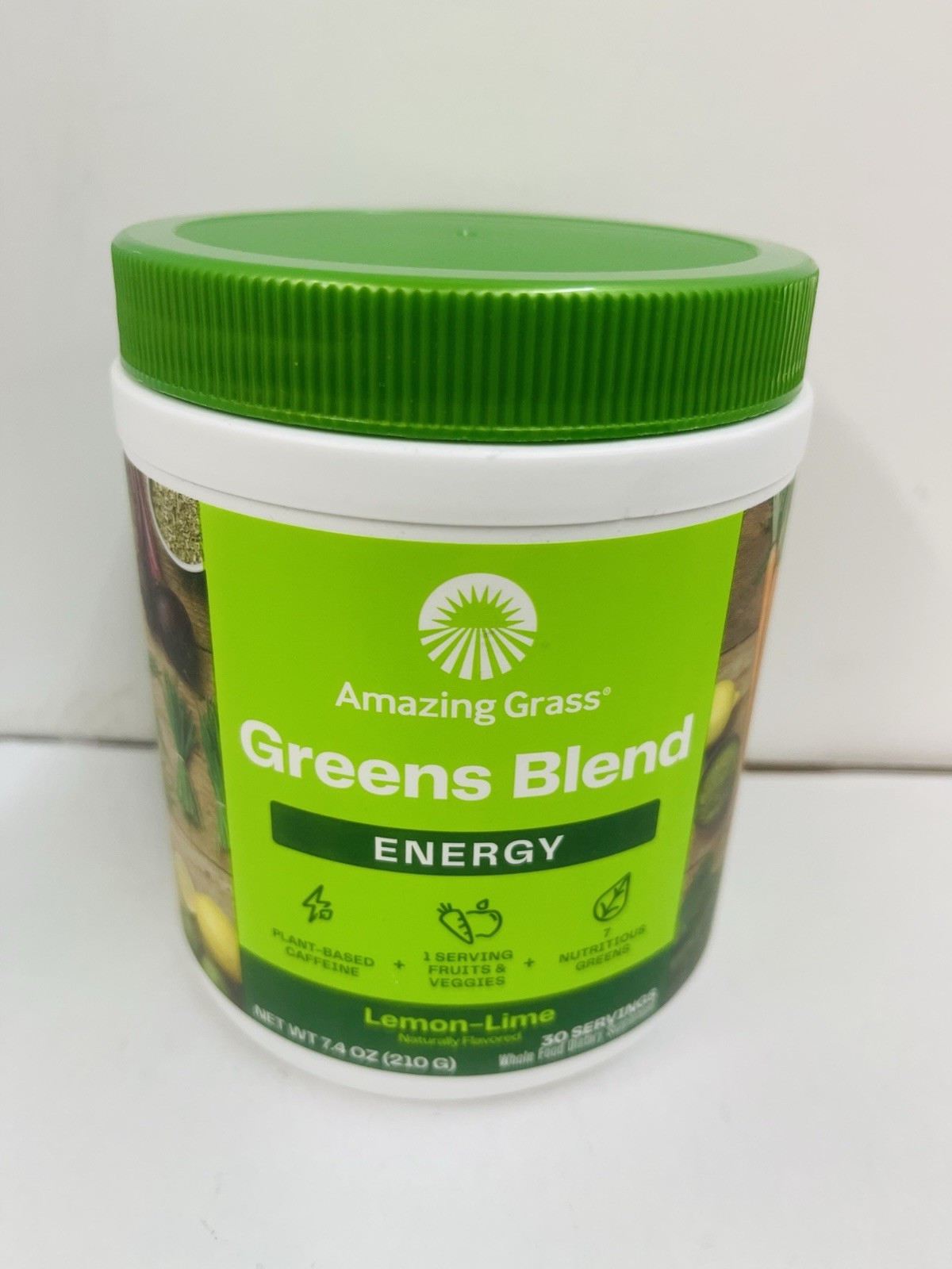 Amazing Grass Greens Blend Energy Lemon-lime 7.4 Oz 30 Serving EXP 8/26