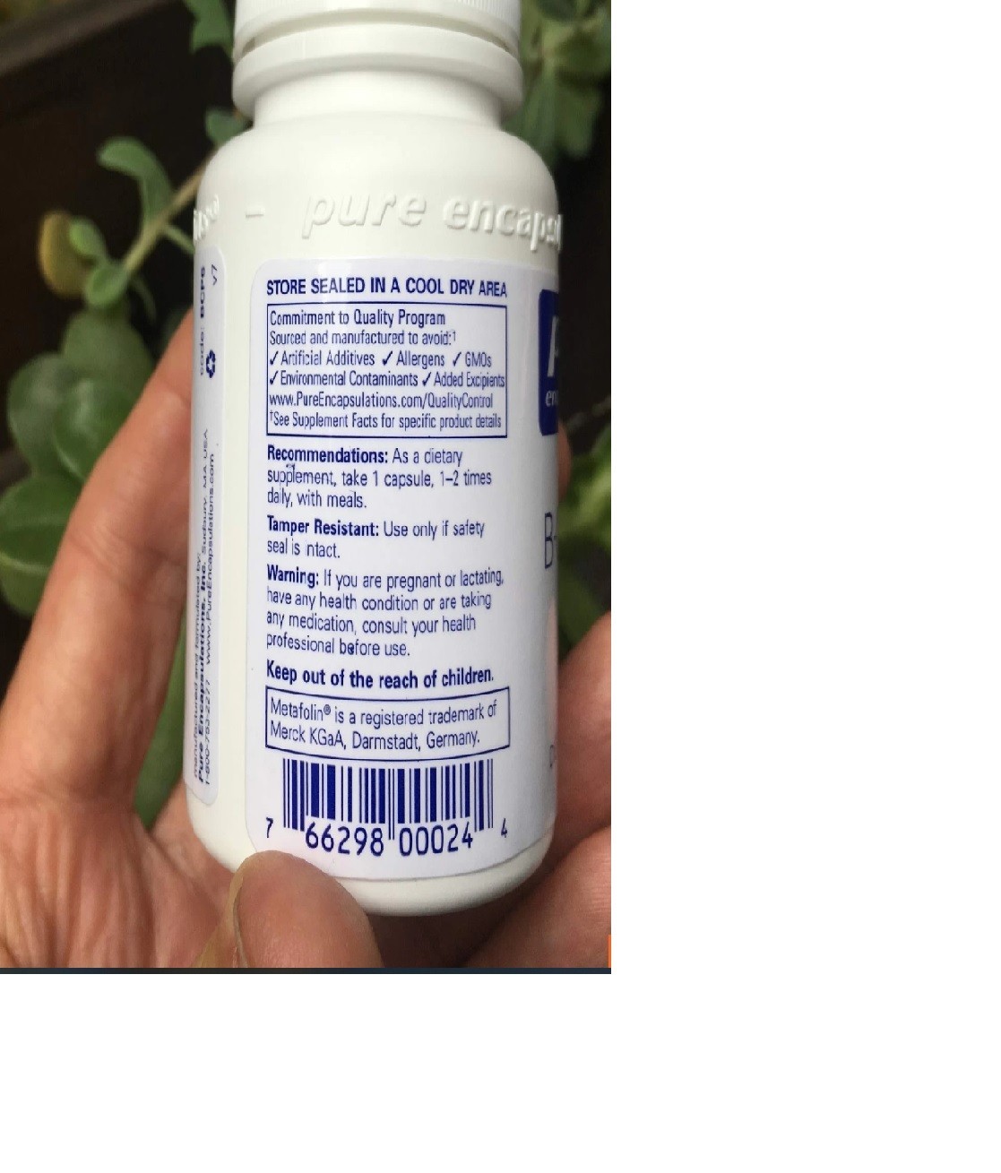 Pure Encapsulations B-Complex plus 120 capsules (NEW) EXP 2028