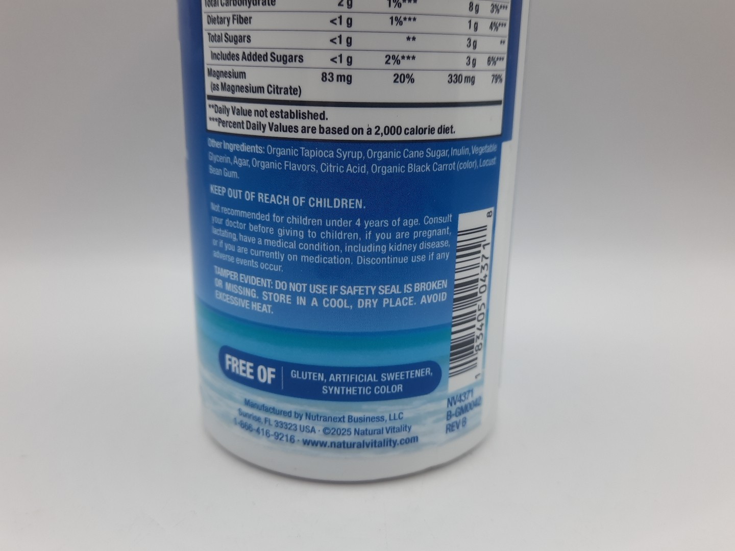 Natural Vitality Calm Gummies Magnesium Supplement Raspberry-Lemon 60ct E: 04/27