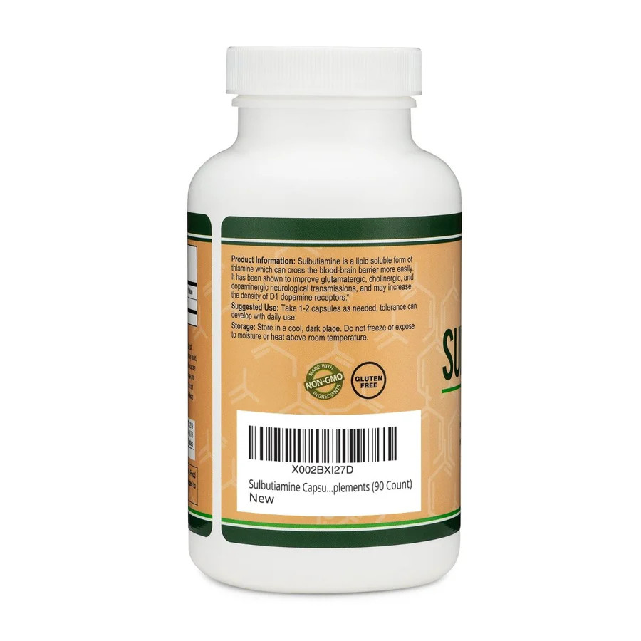 Sulbutiamine, 90 x 200mg Capsules – Memory, Mood, Cognitive Nootropic Supplement