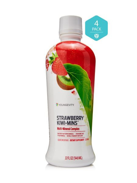 Youngevity Plan-1x Strawberry Kiwi-Mins 32 oz 4-Pak