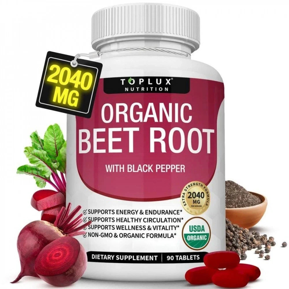 1 Sealed Organic Beet Root Energy + Antioxidant Supplement 90 Tabs NEW