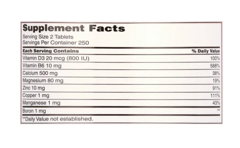 Kirkland Signature Calcium Citrate, Magnesium and Zinc, 500 Tablets EXP 01/2029