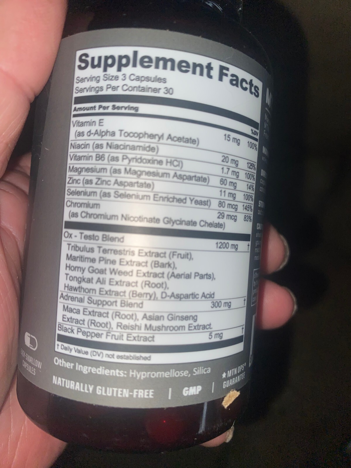 MTN OPS, 0X Testosterone Boost. 90 Capsules, Expires 9/26