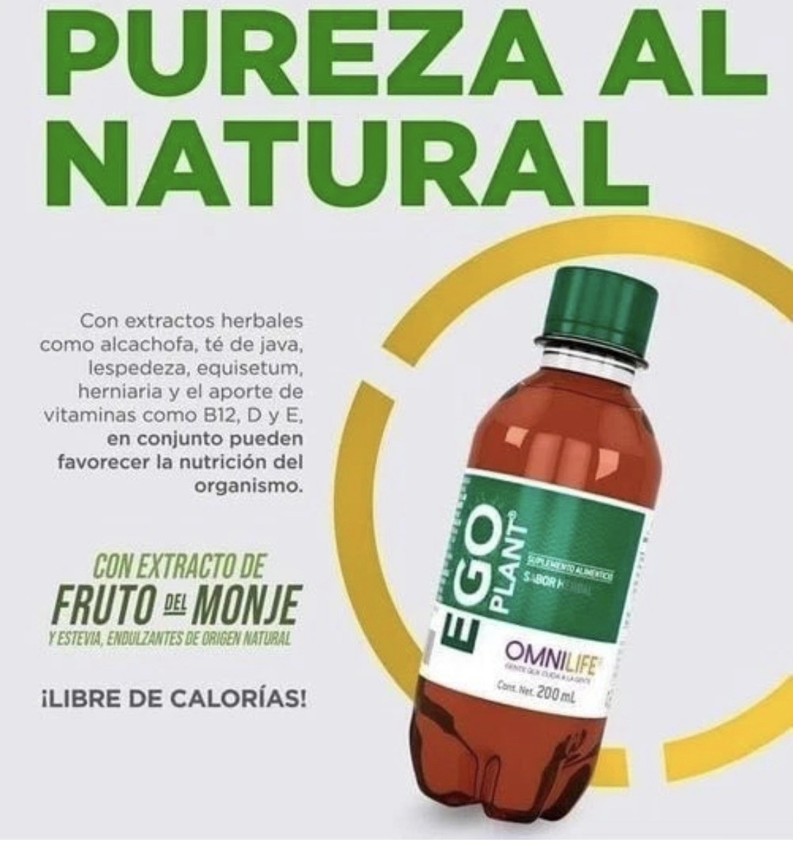 Ego plant cuida tus riñones el original omnilife,pack 24 bottles herbal natural.