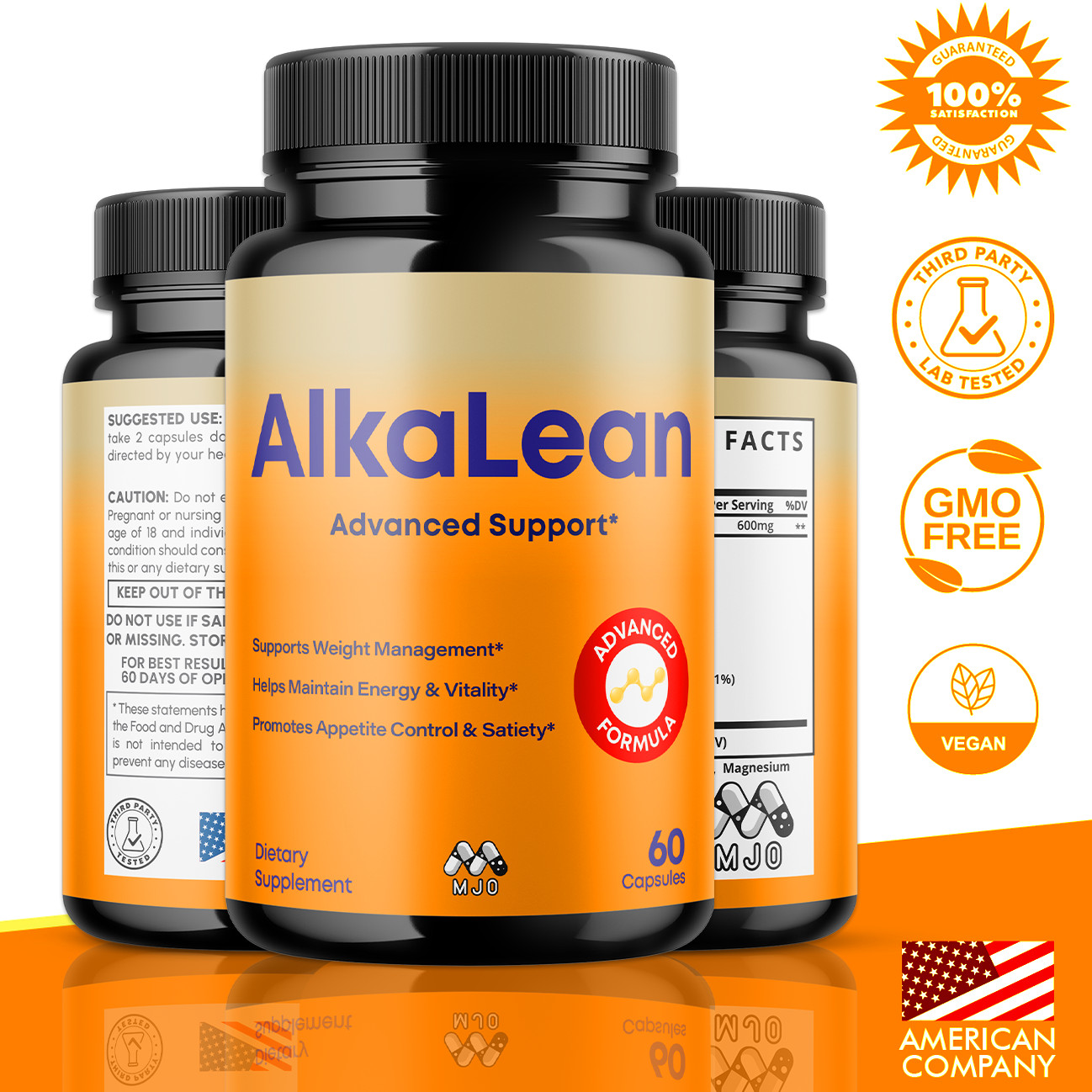 (5 Pack) Alkalean Advanced Weight Management Support Supplement 300 Capsules