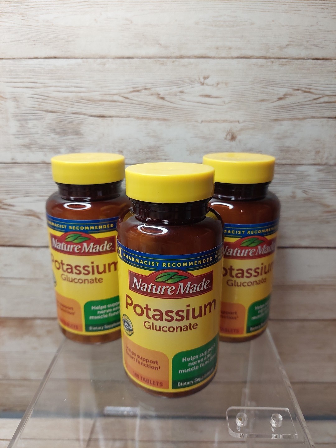 3 Pack Potassium 550mg 300 Tablets (3×100) No Gluten Exp. 2029