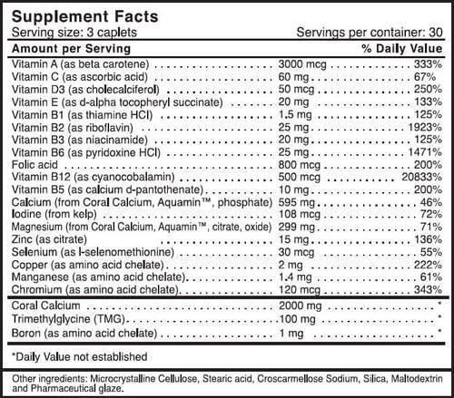 Bob’s Best Coral Calcium 2000mg Vitamin D Alkalize Body PH Supreme Sea Minerals
