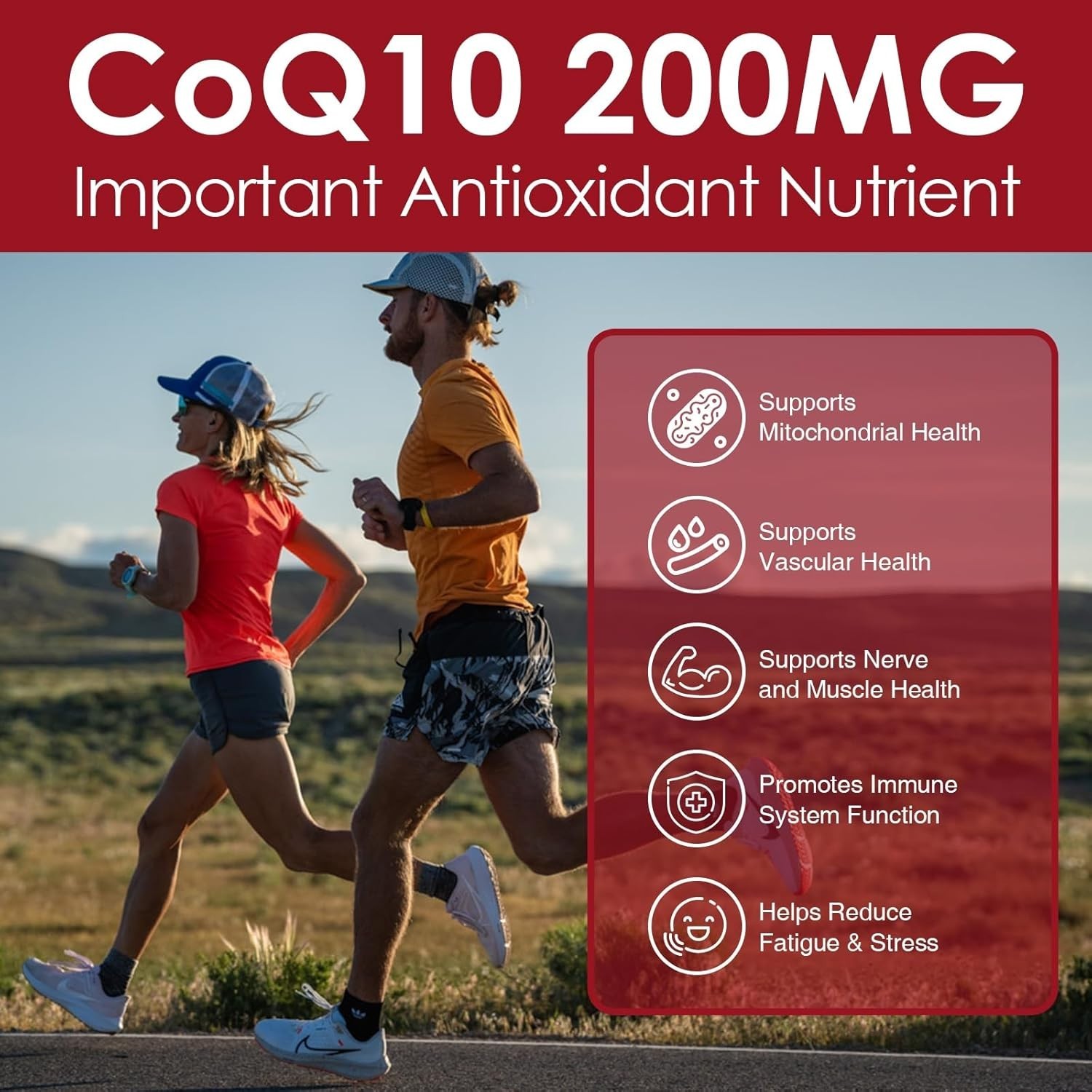High-Potency CoQ10 200mg Softgels with PQQ & Olive Oil for Heart & Cell Support