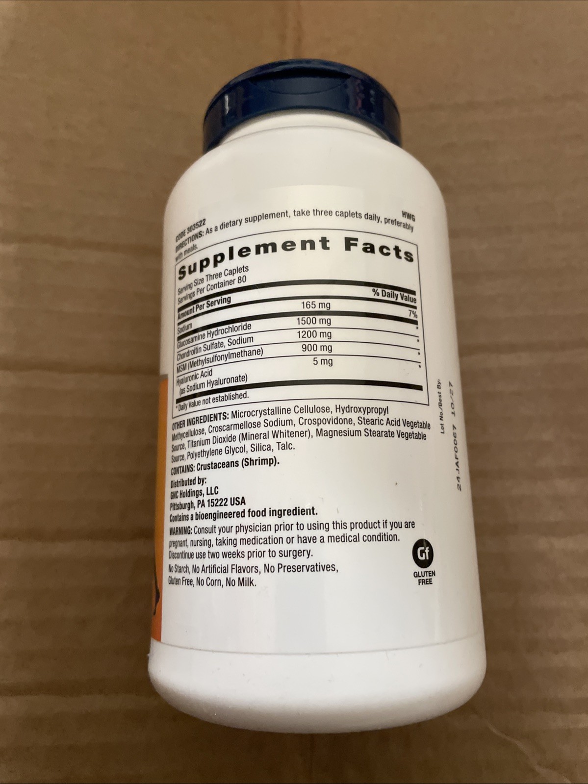 GNC TriFlex 240 Tablets Glucosamine and MSM Joint Support Supplement Exp 11/2026
