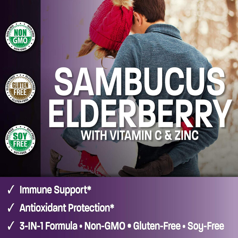 Elderberry Immune Support Capsules 30 To 120 Capsules Exp. 4/2026