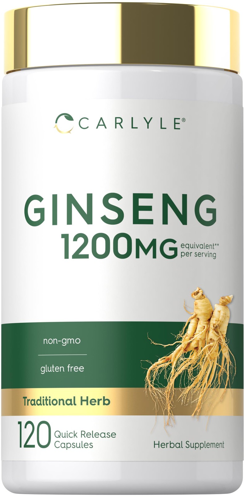 Ginseng Extract Supplement | 120 Capsules | 120 Count (Pack of 1)