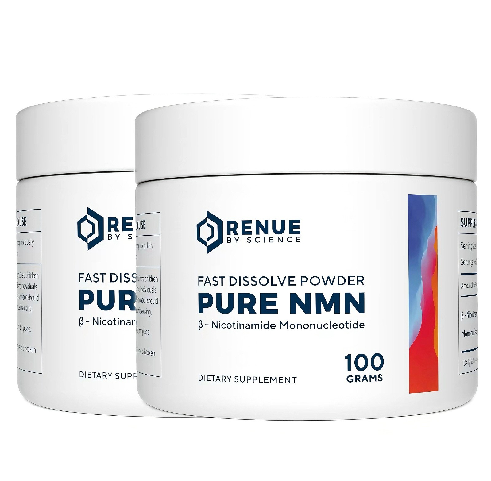 2 bottles Renue By Science PURE Nicotinamide Powder, 100 Gram Jar, New & Sealed
