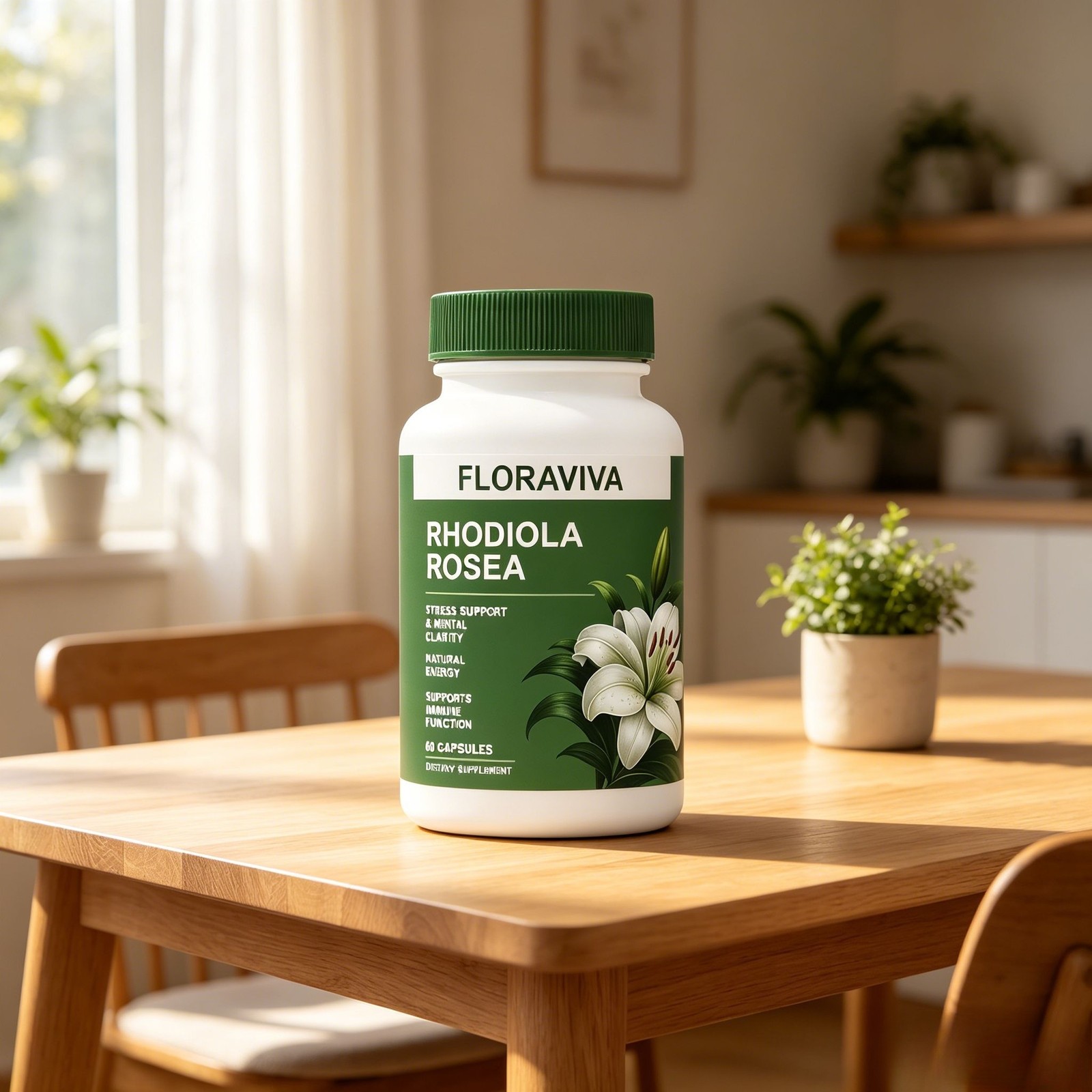 1 X Salvora Rhodiola Rosea Supplement Golden – Adaptogen Root Capsules -Rhodiola