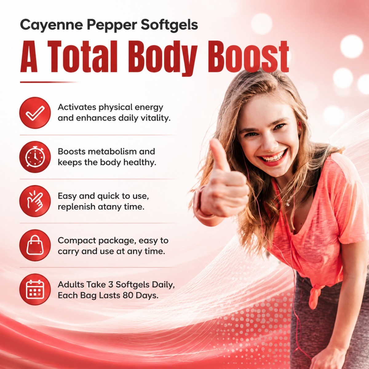 Vivonu Cayenne Pepper Softgels Heart & Vascular Wellness Supplement 240 Softgels