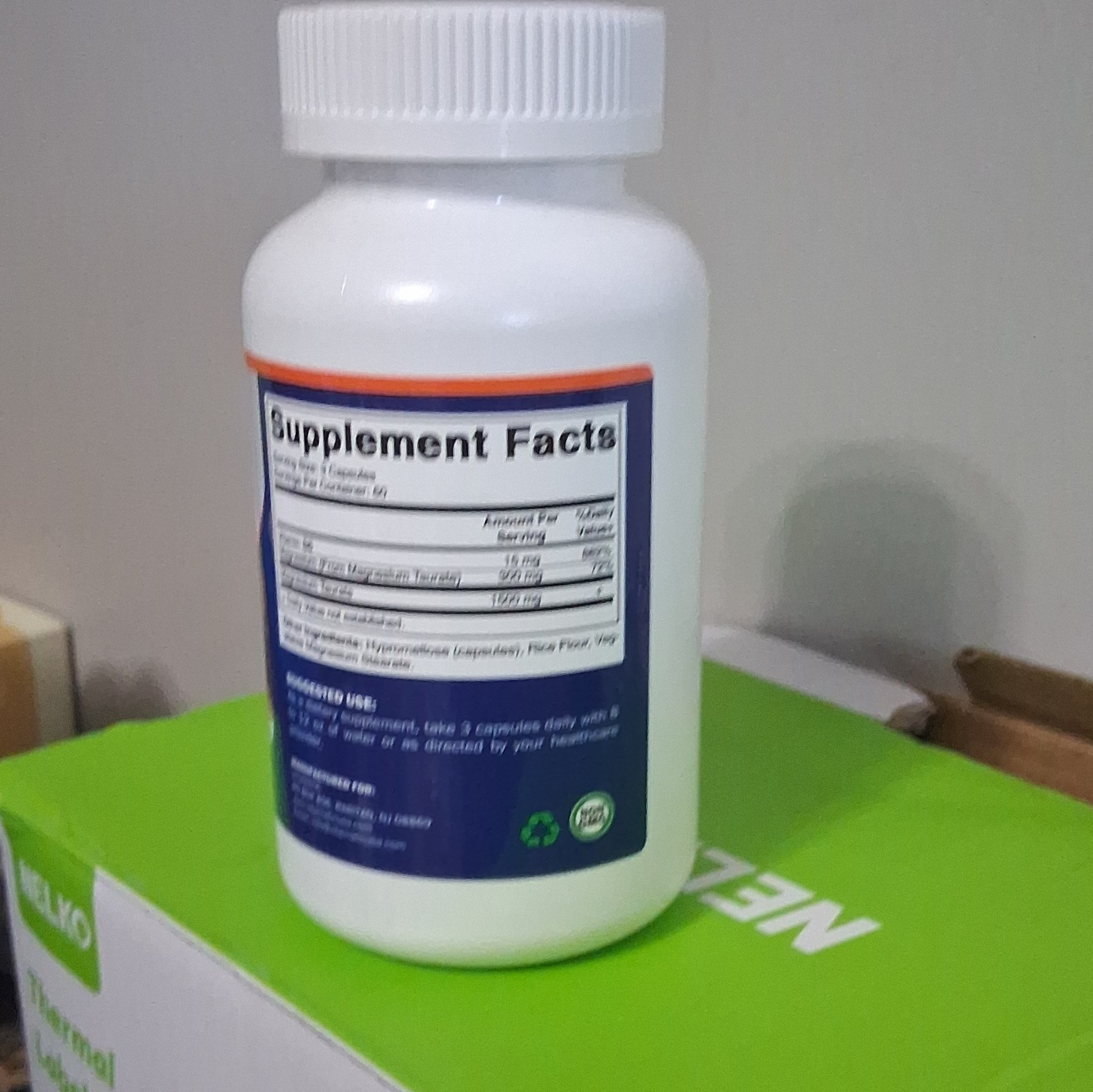 Vitamatic Magnesium Taurate + Vitamin B6 Capsules Dietary Supplement, 180 Count