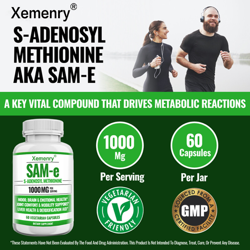 SAM-E Capsules 1000mg – Supports Liver Health, Clean and Detox, and Brain Health