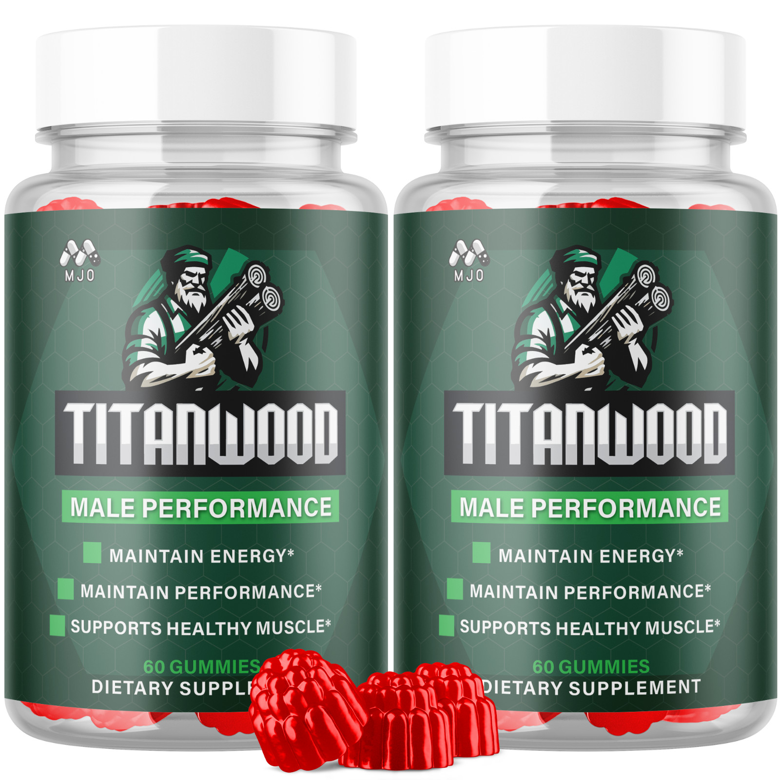 (2 Pack) Titanwood Male Gummys Advanced Male Support Supplement 120 Gummies