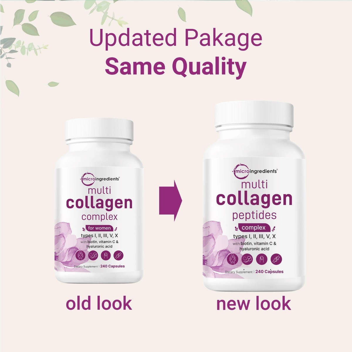 Micro Ingredients Polycollagen Pills | Support for Hair, Skin, Nails & Joints