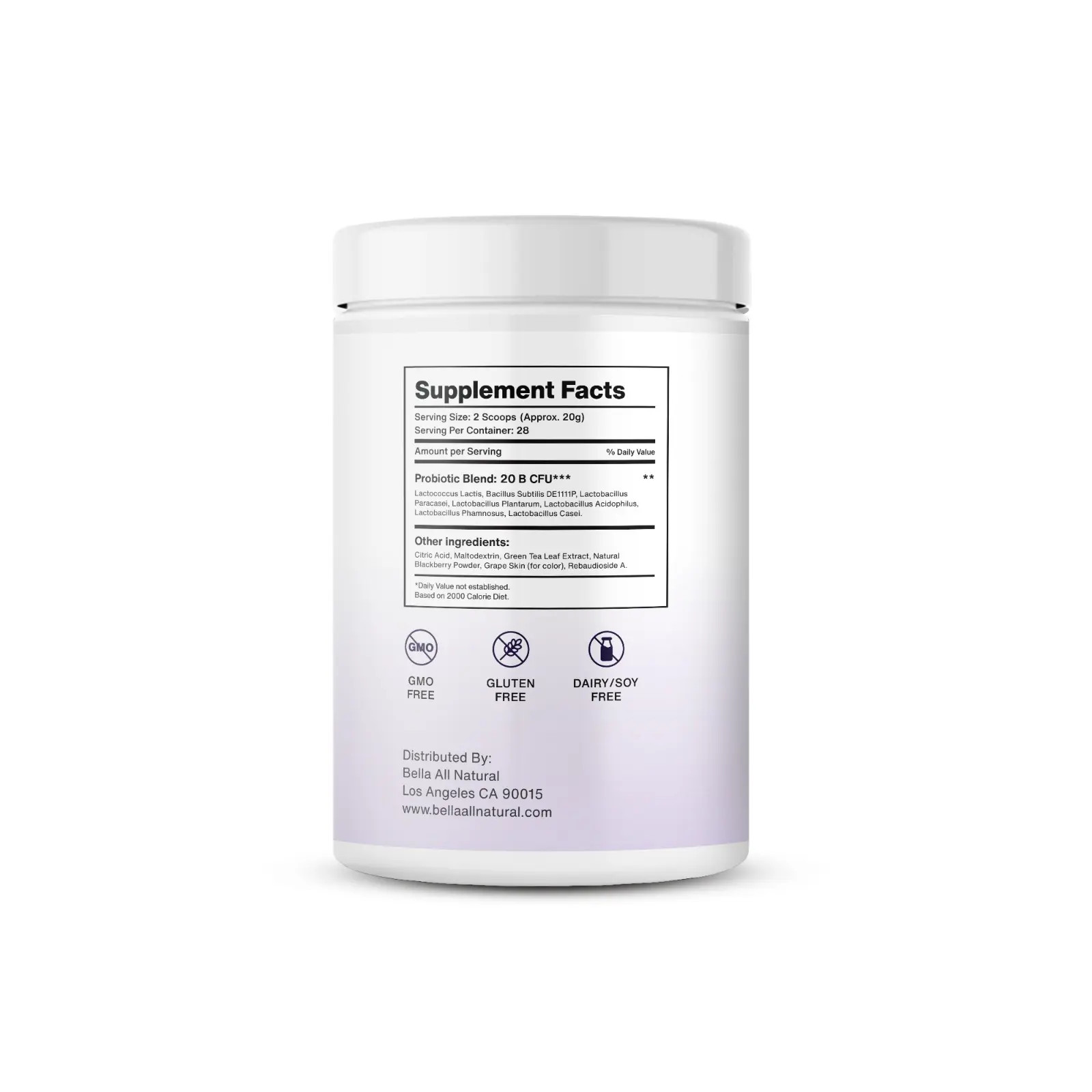 Bella All Natural Probiotics Blackberry Lemonade for Daily Use