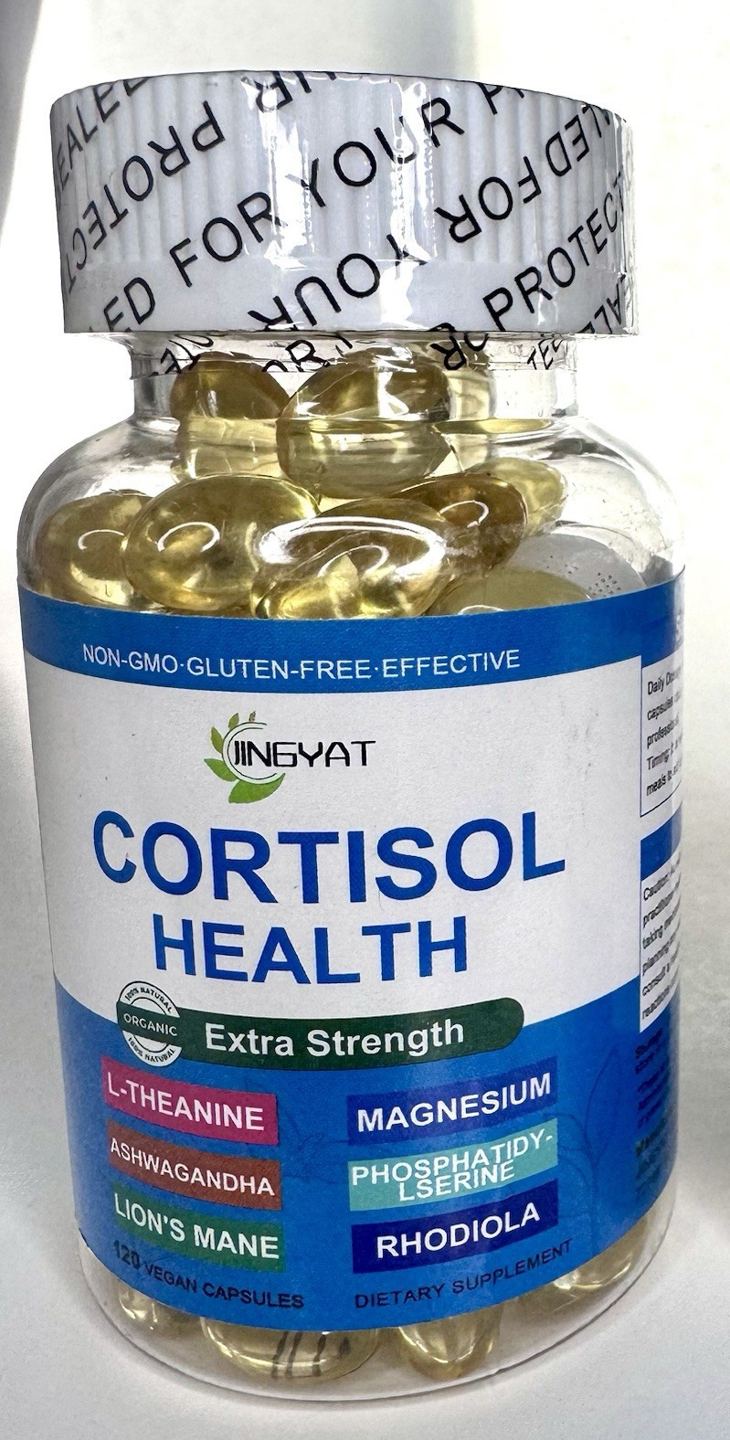 Cortisol Supplement 120 Softgels Magnesium Ashwagandha Stress Support EXP 3/27