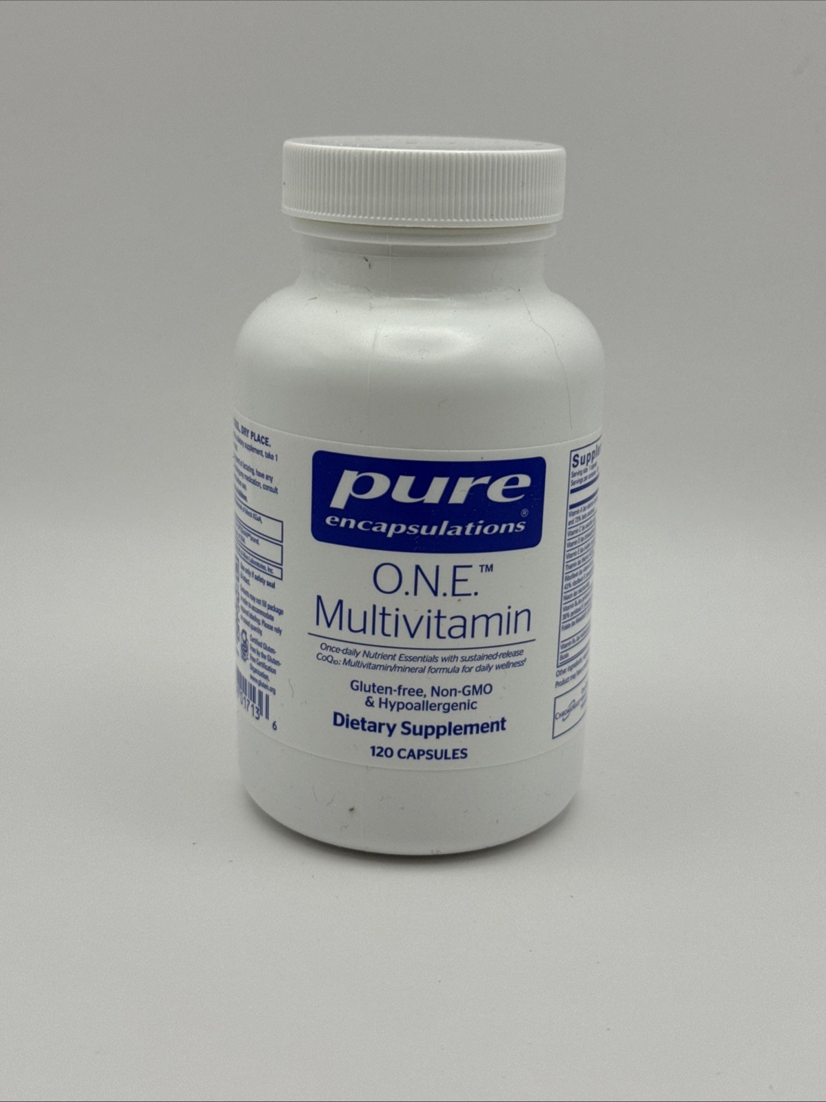 O.N.E. Multivitamin 120 Capsules Pure Encapsulations EXP 08/2027