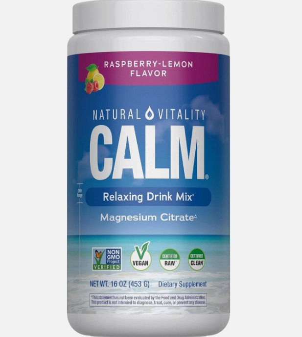 Natural Vitality Calm Magnesium Powder Raspberry Lemon 16oz