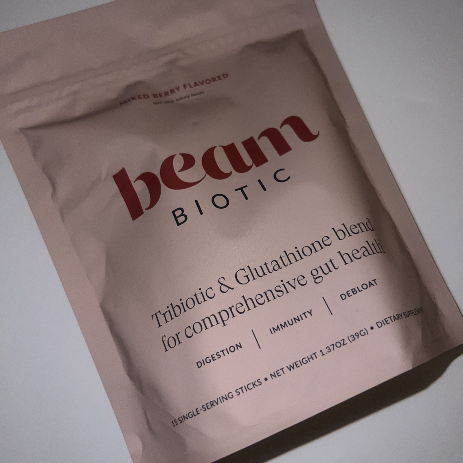 Beam Biotic Mixed Berry. 15 Servings. Exp 01/28
