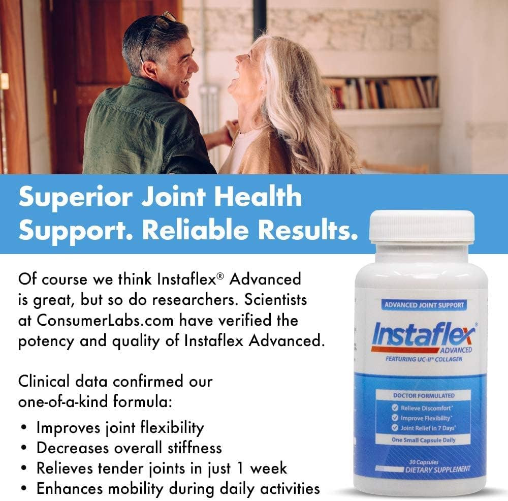 [ 2 PACK ] Instaflex Advanced Joint Relief Supplement – 60 Count | EXP 10/2026
