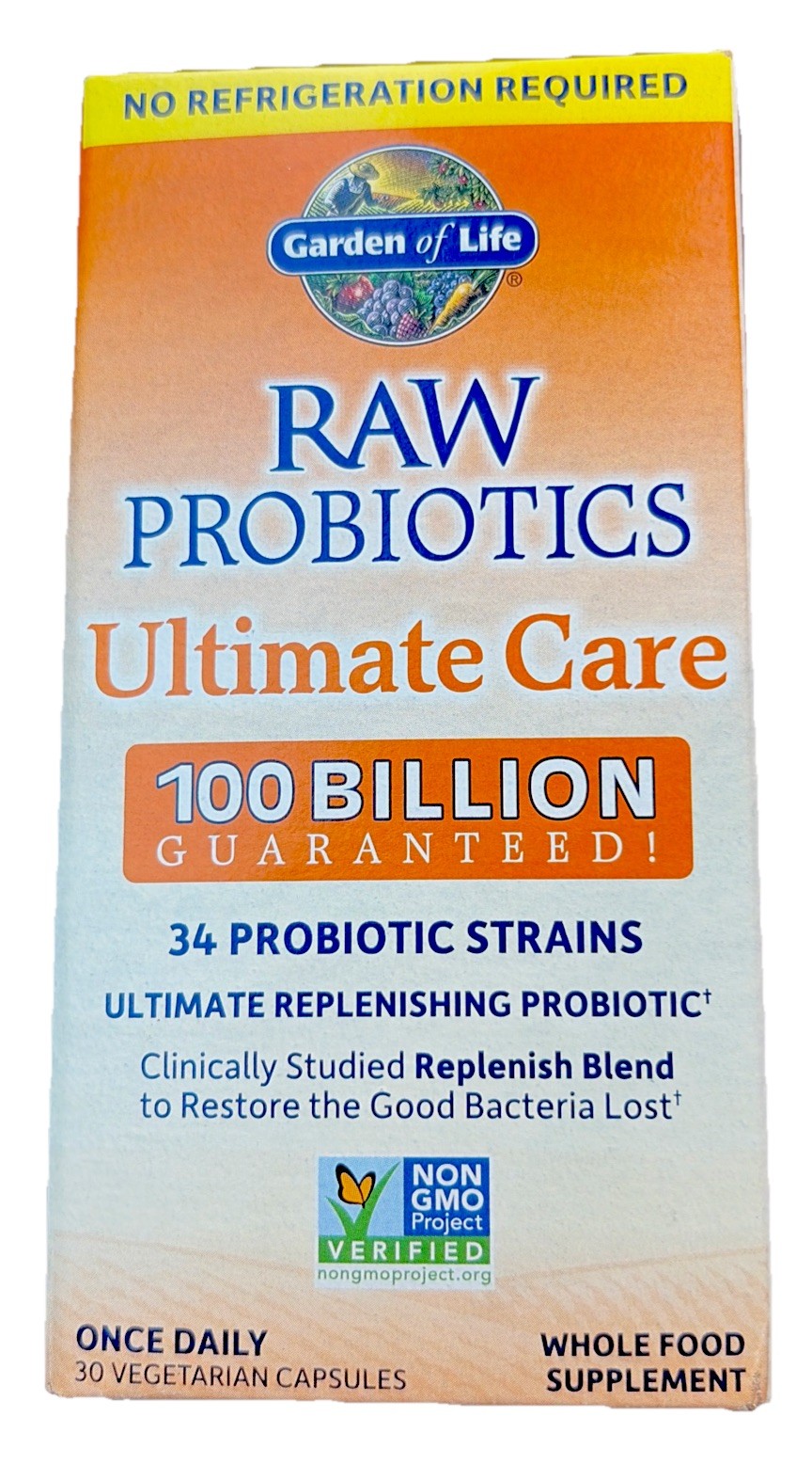 Garden of Life RAW Probiotics Ultimate Care Shelf Stable 30 Caps FREE SHIPPING