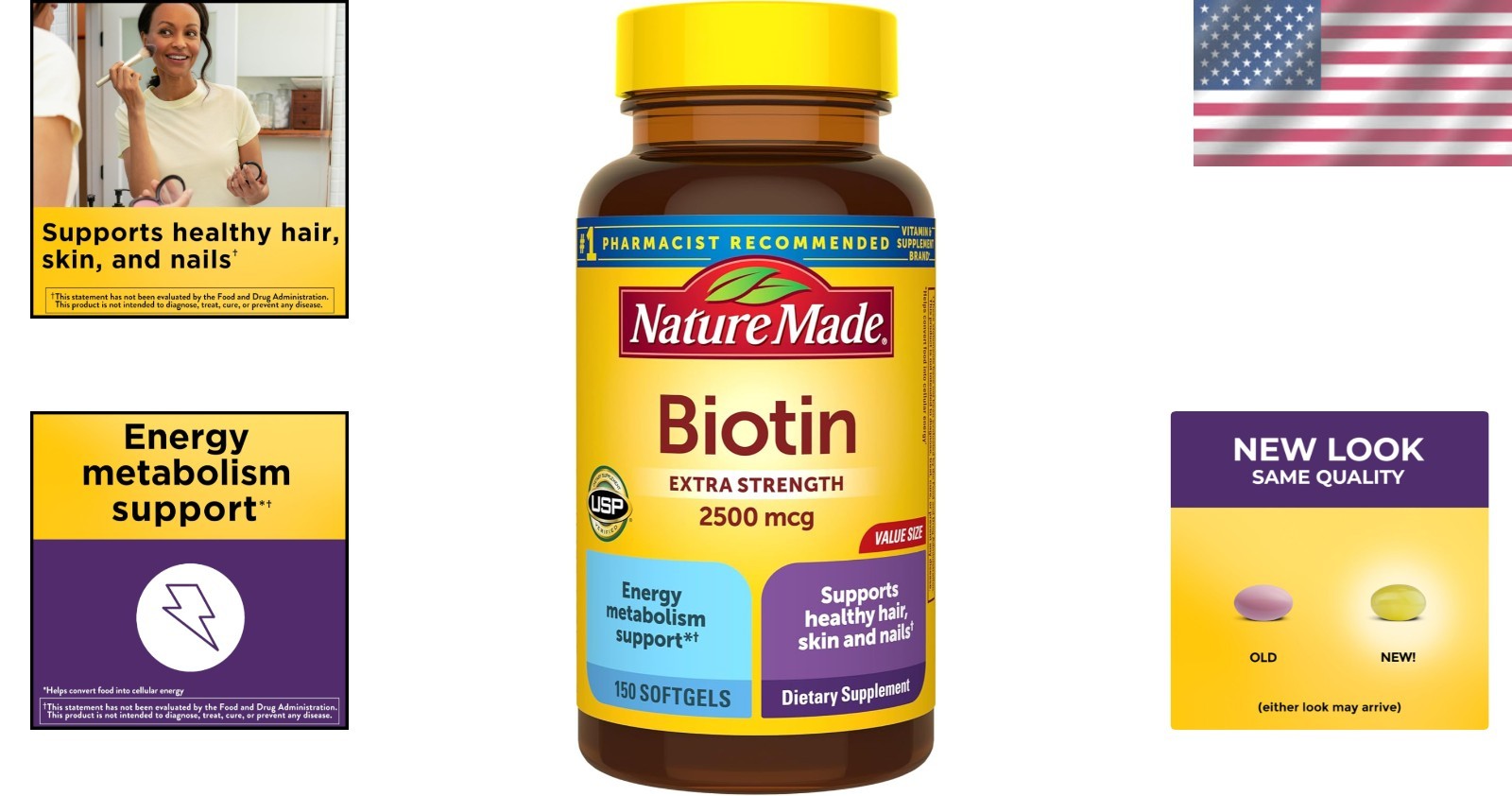 Extra Strength Biotin 2500 mcg Softgels – 150 Count for Healthy Hair & Skin