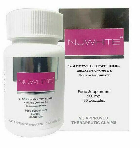 Nuwhite Advanced Whitening L-Glutathione & Collagen, 30 Capsules