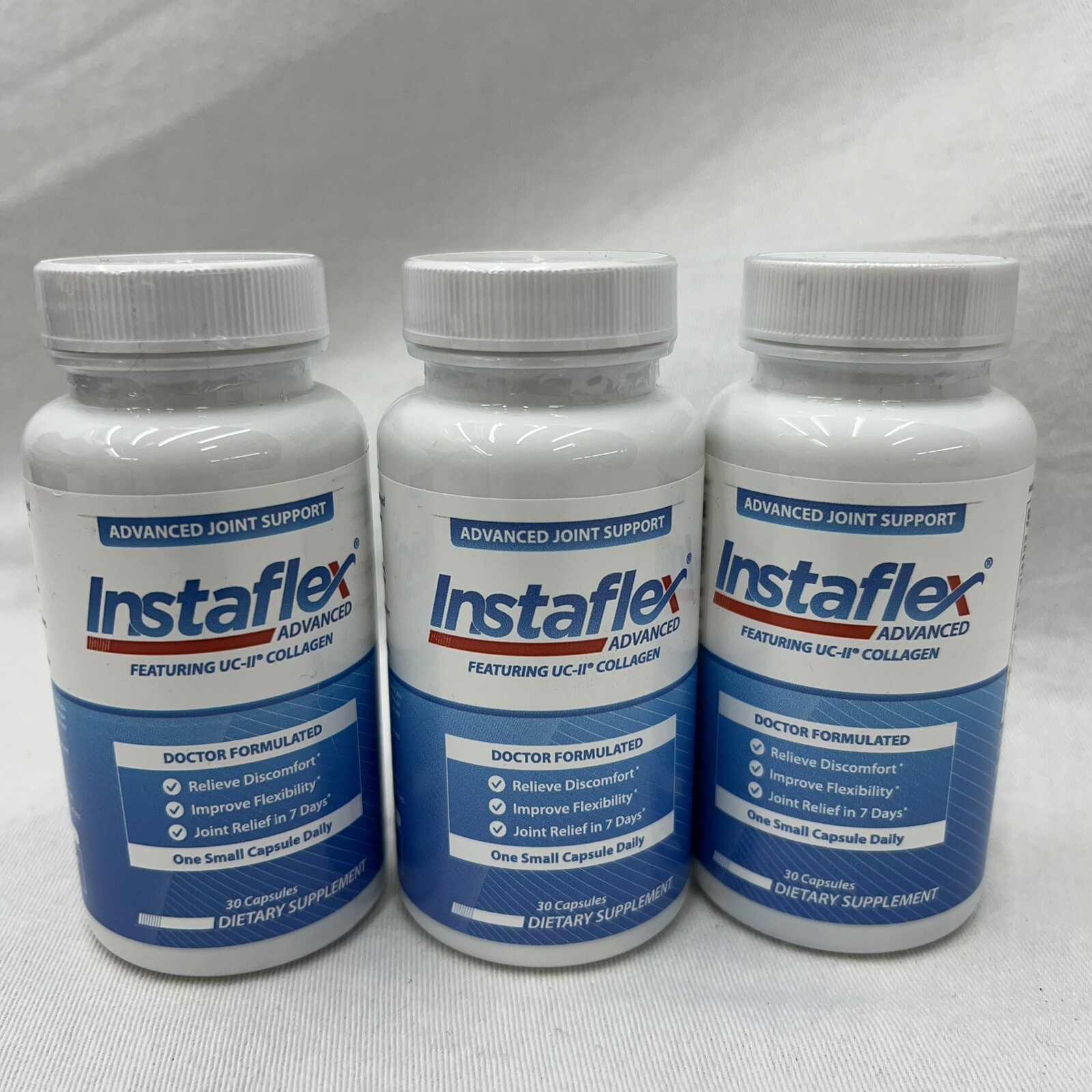 (3) Instaflex Advanced Joint Relief Supplement – 30 Count EXP 12/25 + 3/26
