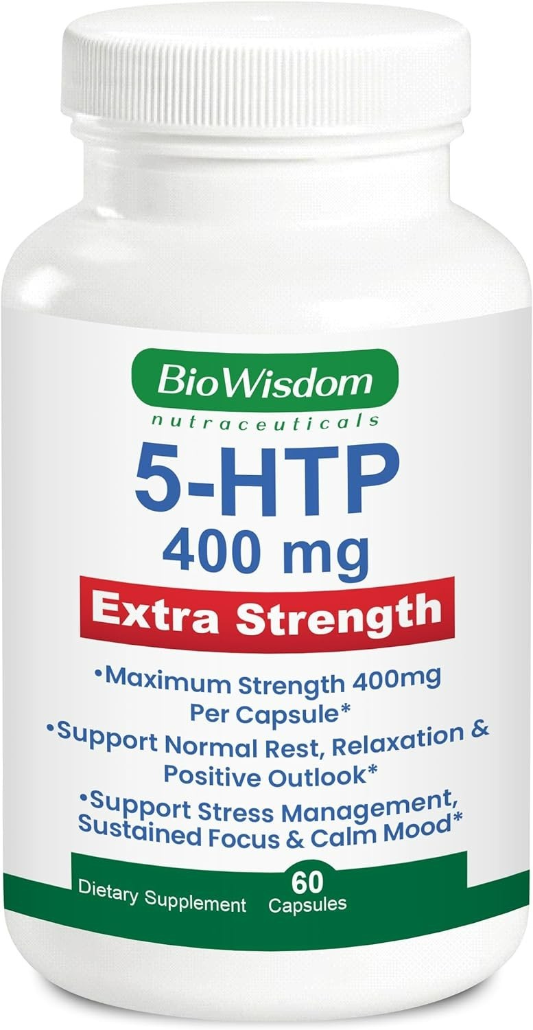 BioWisdom 5-HTP – 400mg Extra Strength – 60 count – 02/2029