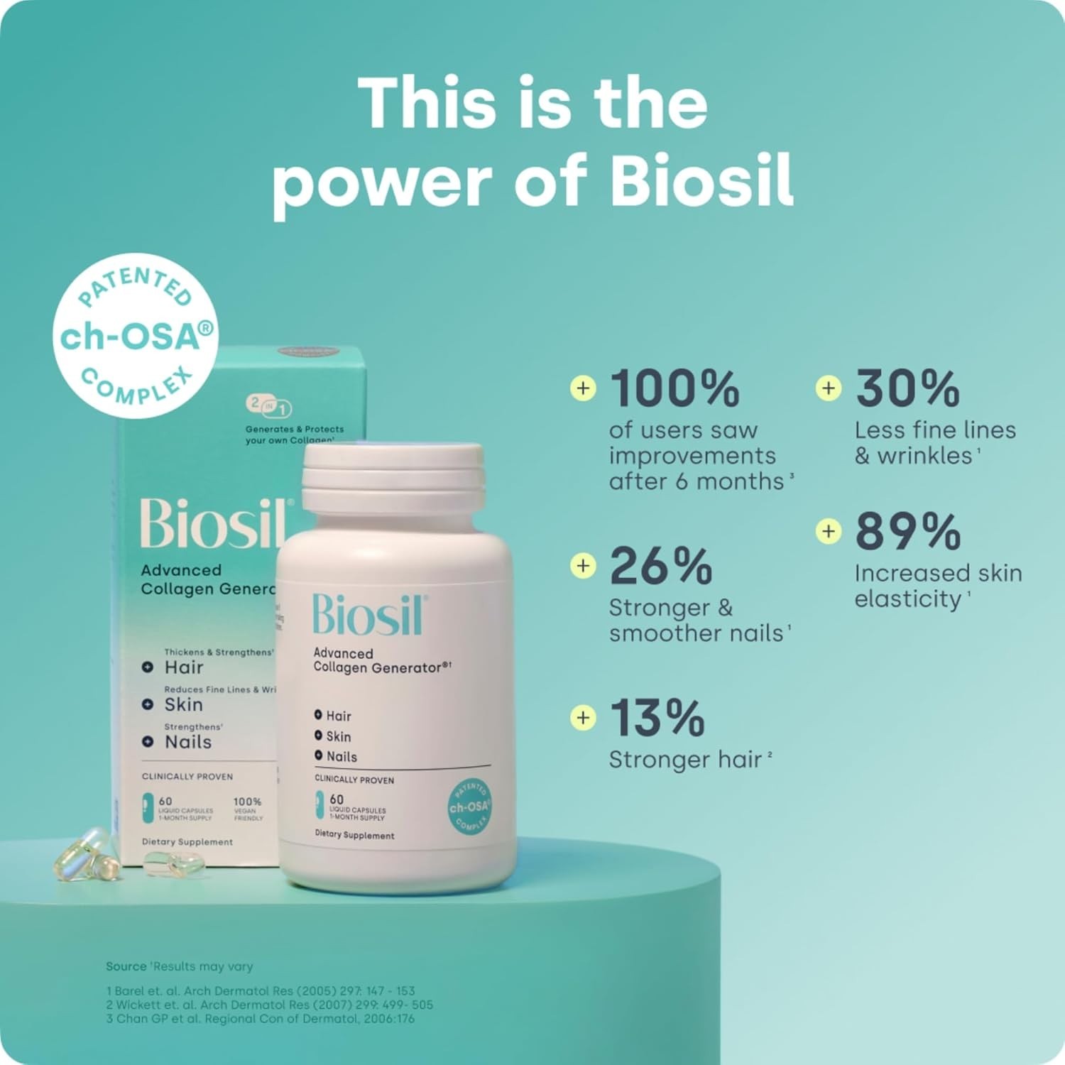 Pack of 2 Biosil Collagen Booster Supplement – 180 Liquid Capsules #7