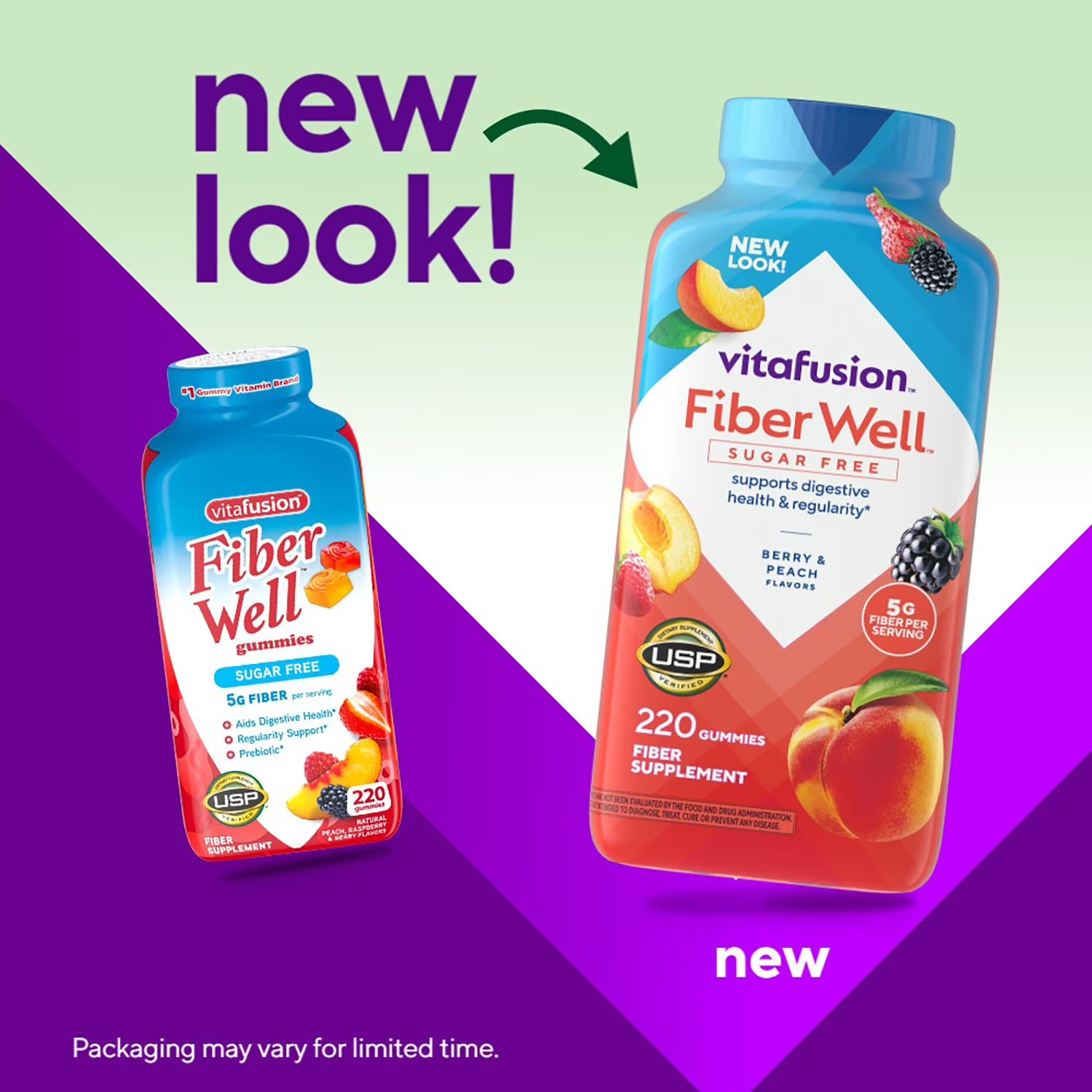 3 PACK – Vitafusion Fiber Well Gummies (220 ct.)Total 660 Gummies Free Shipping.