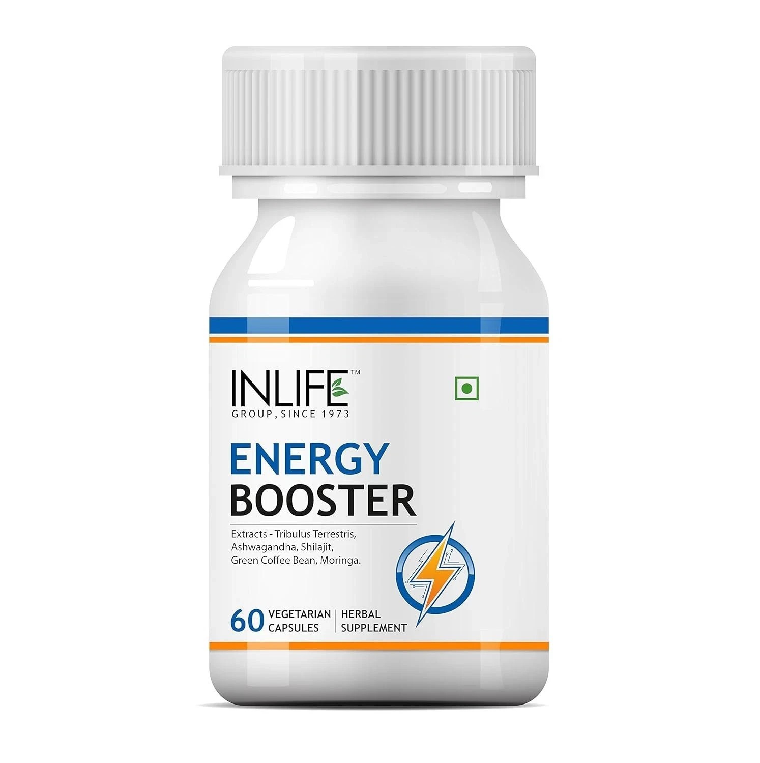 INLIFE Energy Booster Supplement | Shilajit Ashwagandha Tribulus Green 60cap m29
