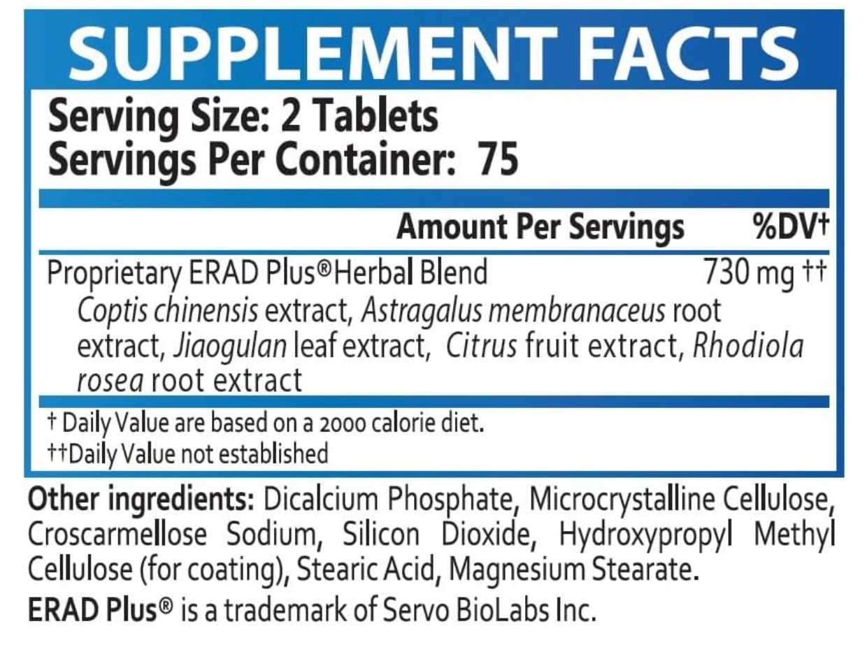 3 ERAD Plus Pre-D Cell health Supplement for Metabolism AMPK Support 150 Tablet