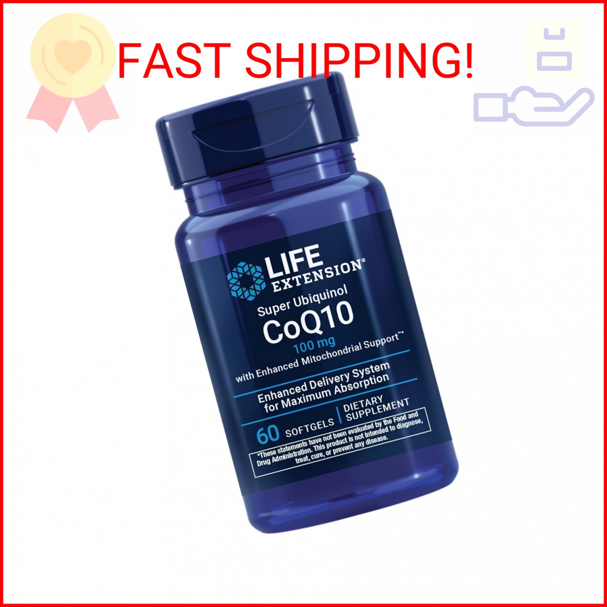 Life Extension Super Ubiquinol CoQ10 with Enhanced Mitochondrial Support, Potent