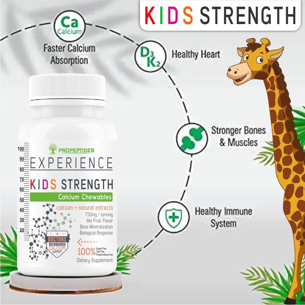 Kids Calcium Citrate D3 Zinc Iron 60 Chewable Tablets