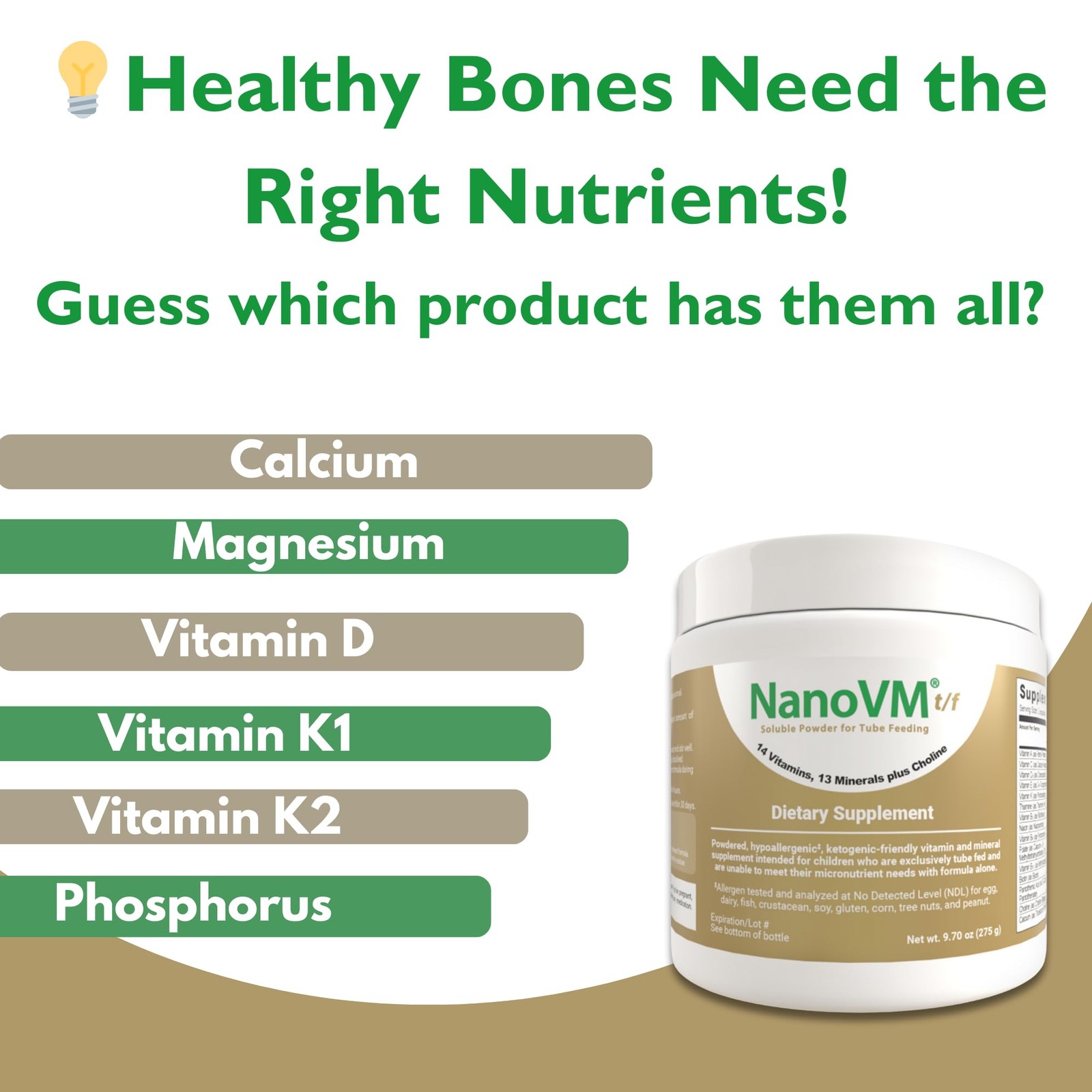 NanoVM t/f, Dietary Supplement for Tube Feeding, 9.7 Ounce (Pack of 1)