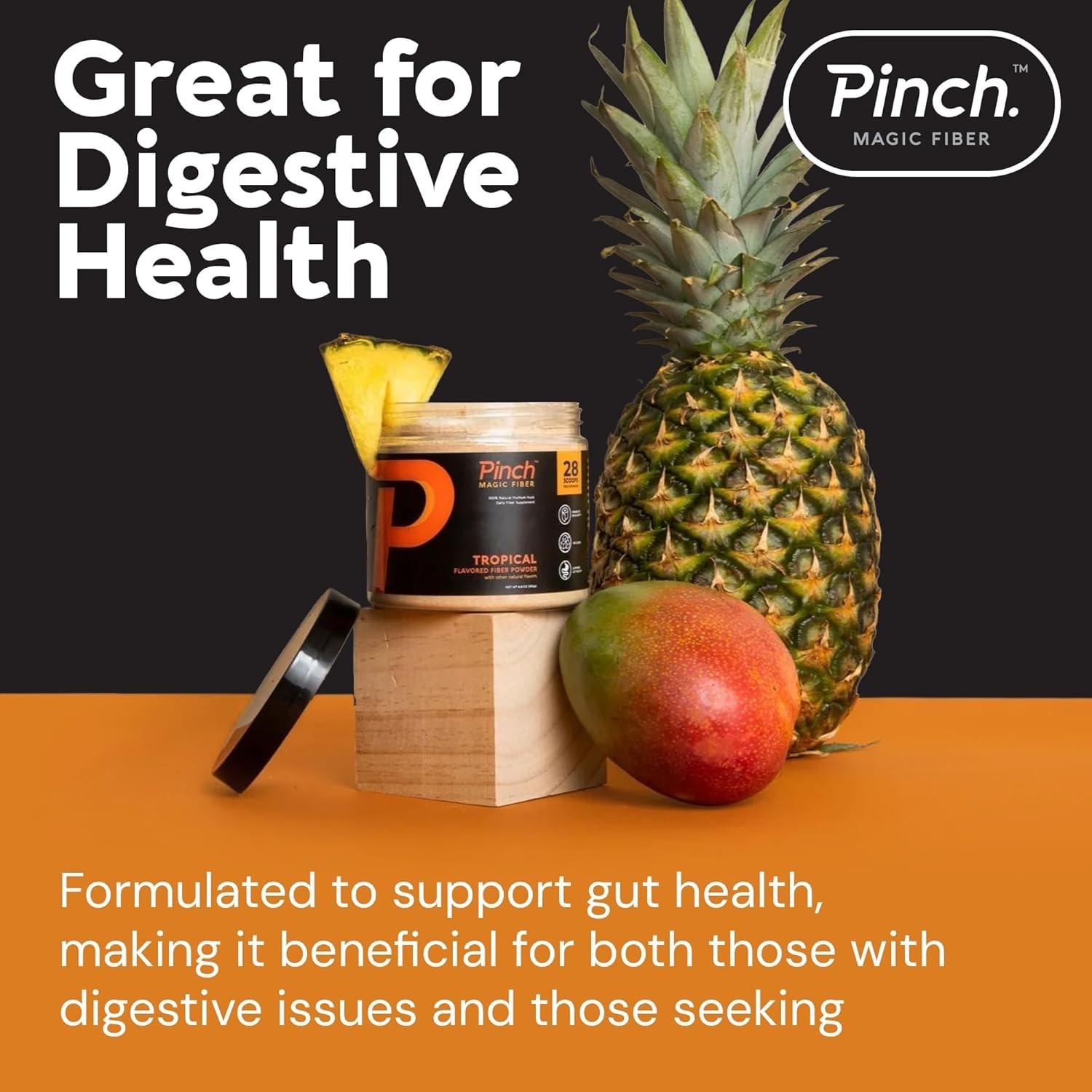Pinch Magic Fiber Supplement Powder | Tropical Flavored Psyllium Husk Powder …