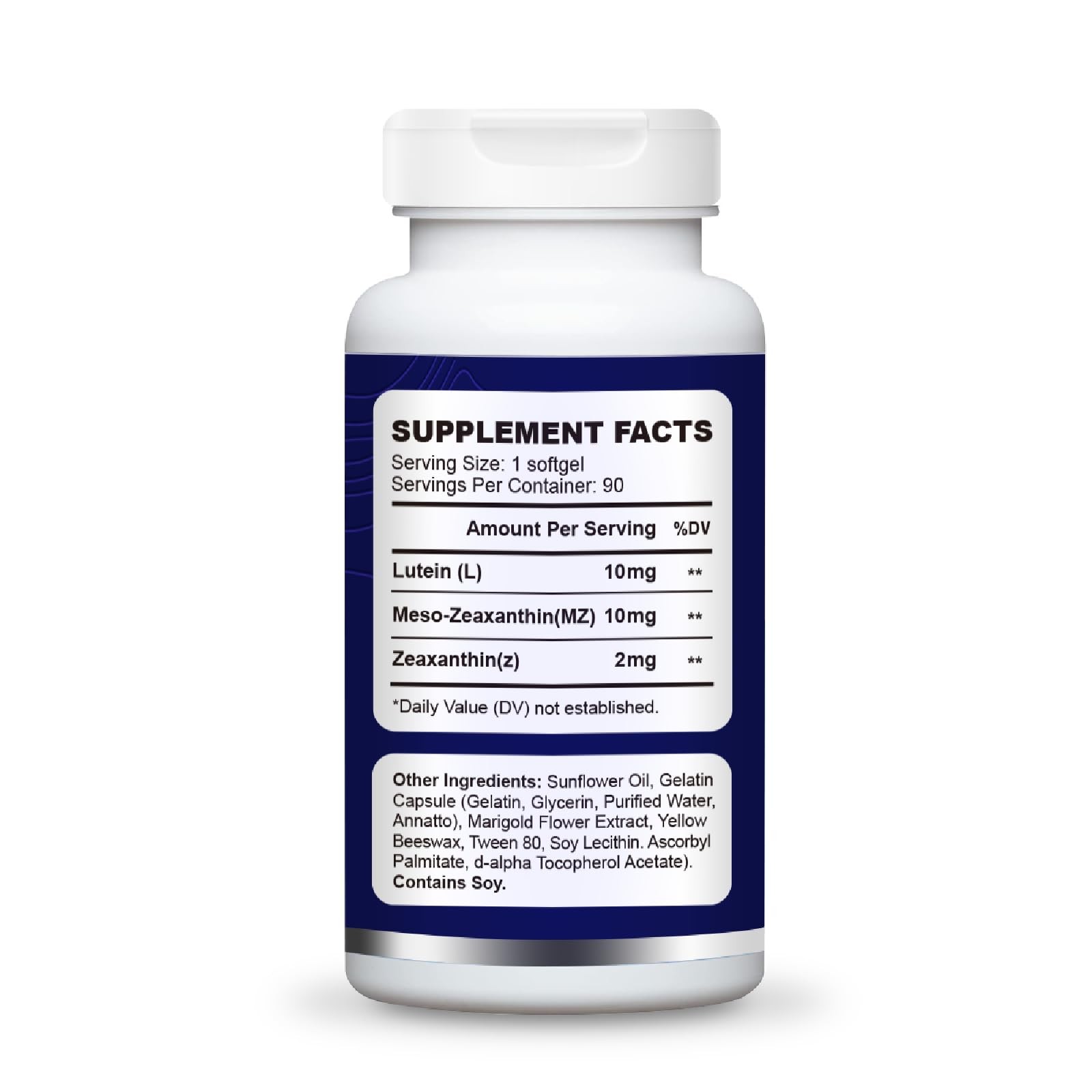 Eye Supplement – Lutein 10mg, Meso-Zeaxanthin 10mg, Zeaxanthin 2mg – Eye Vitamin
