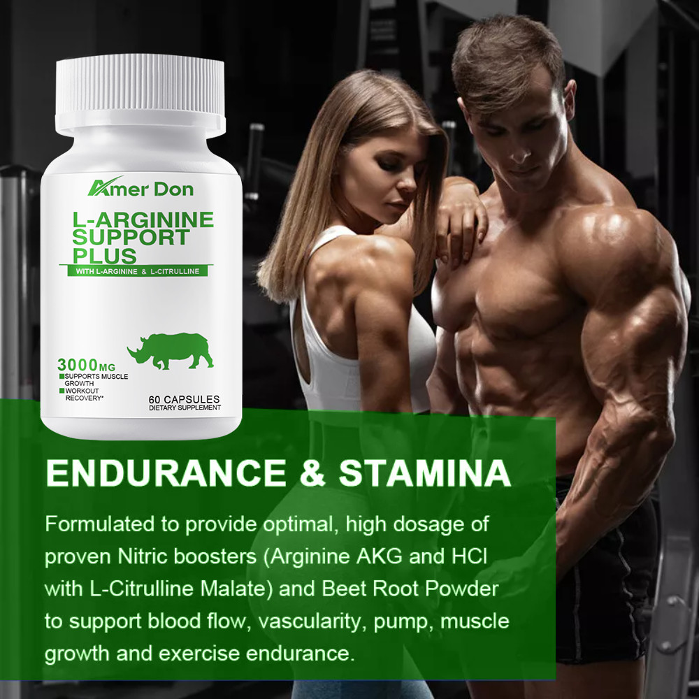 Nitric Oxide Booster L-Arginine, L-Citrulline 3000mg 60 Caps HIGHEST POTENCY