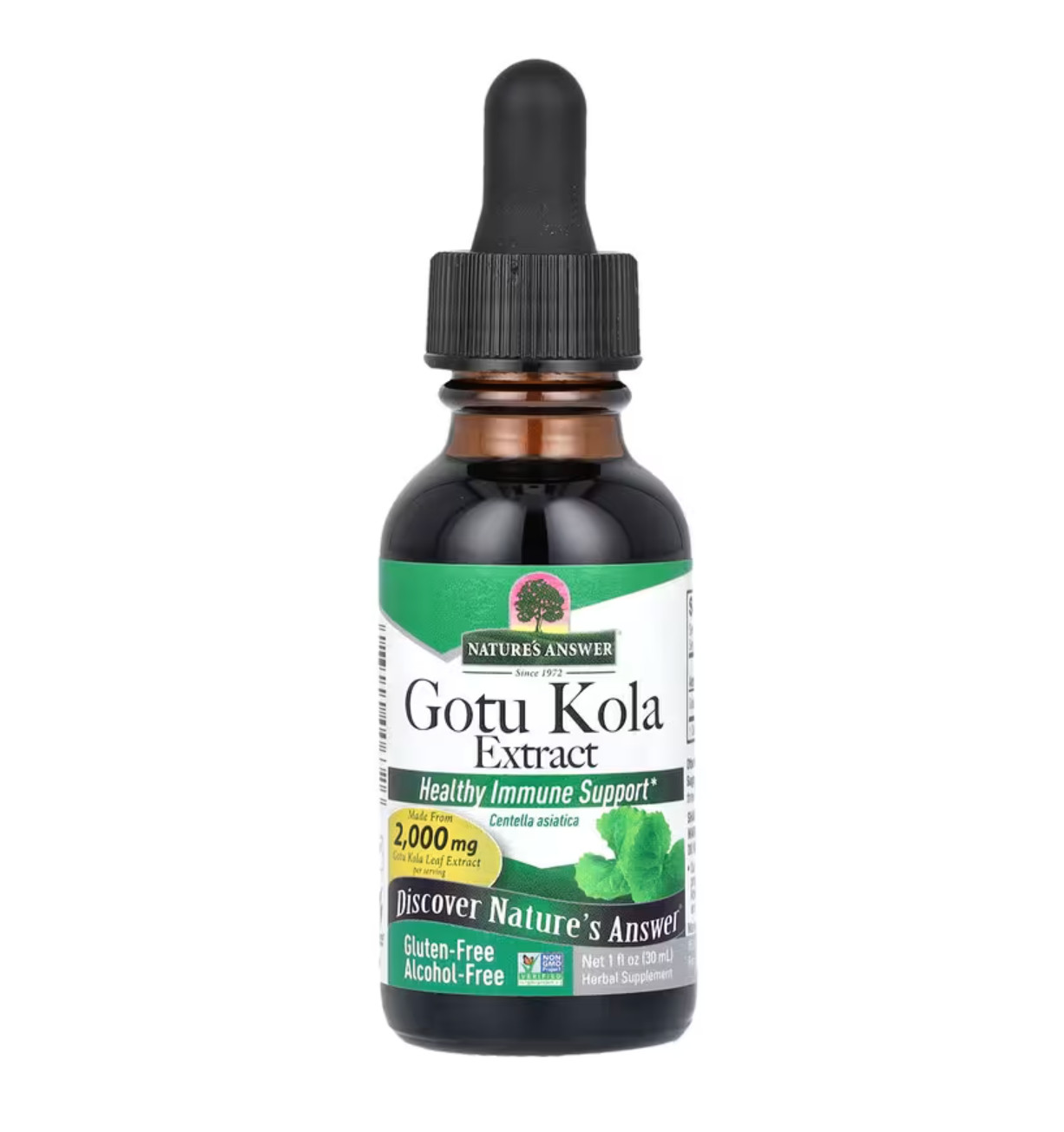 Nature’s Answer Gotu Kola Liquid Extract [Alcohol & Gluten Free] 1 fl. oz.